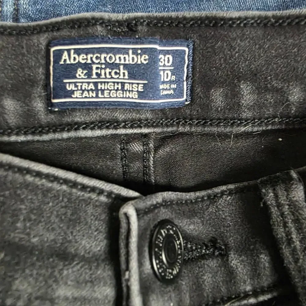 Abercrombie Ultra High Rise Jean Legging Black 30